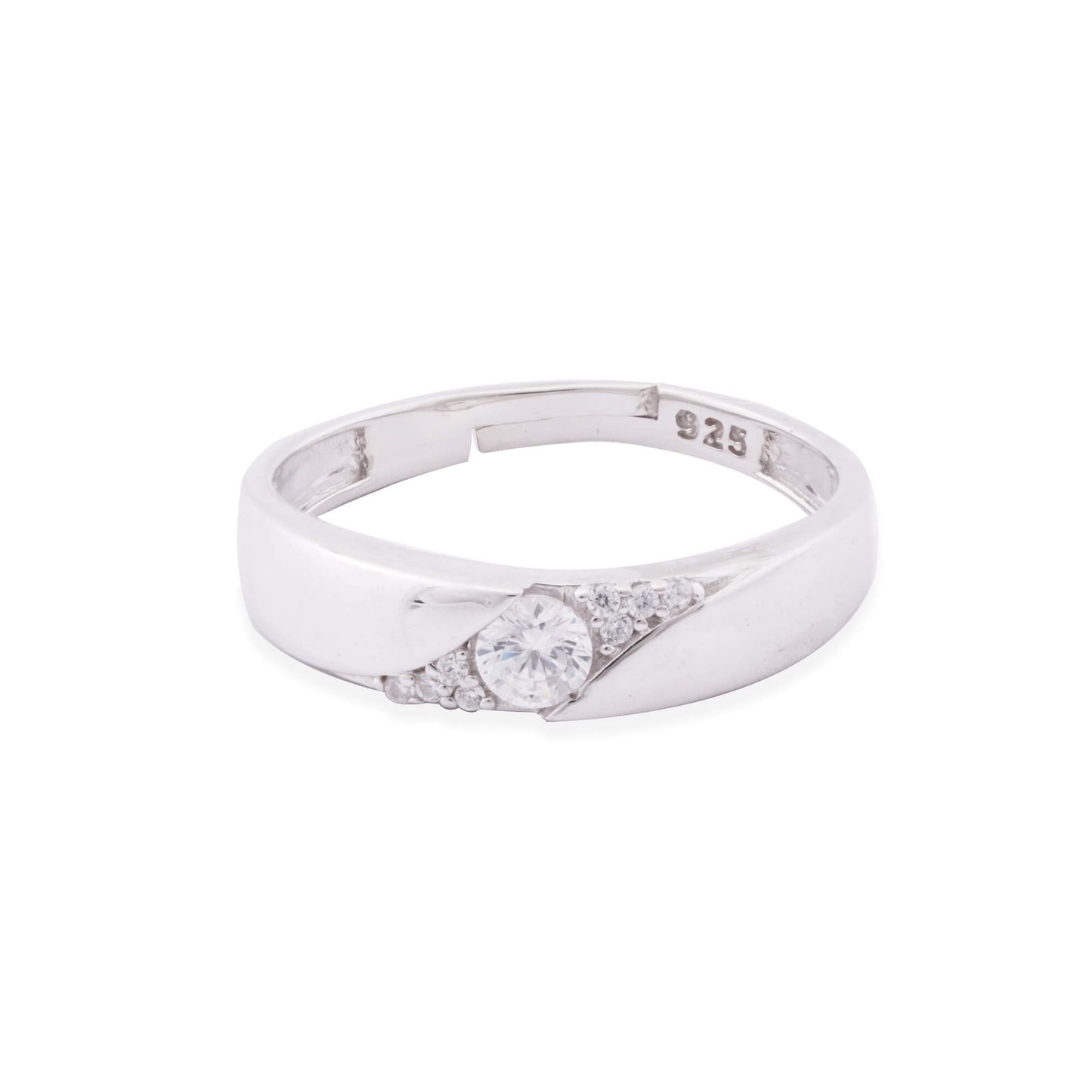 Silver Criss Cross Band Ring For Women & Girls