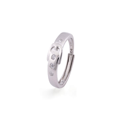 Silver Belt Style Promise Ring