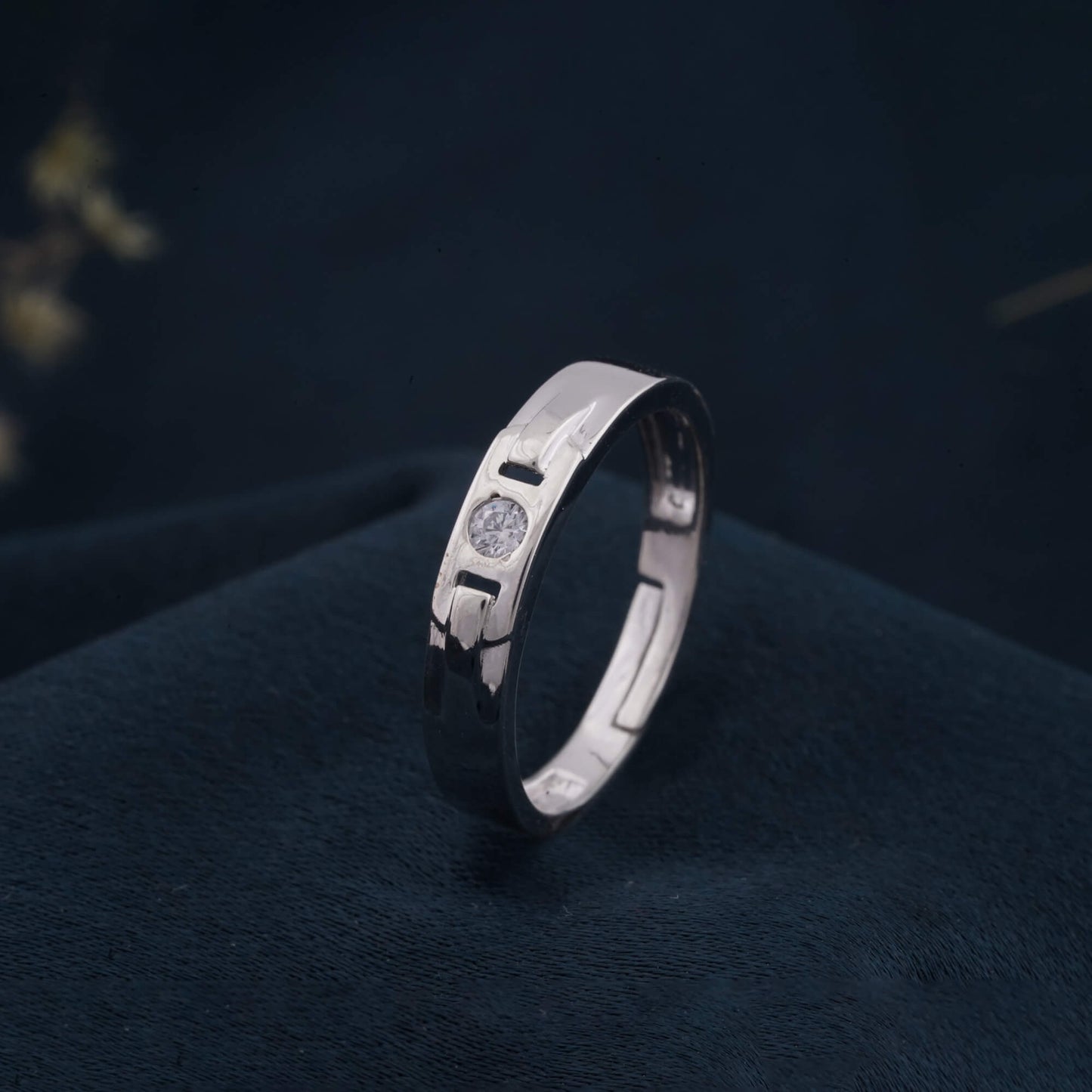 Silver Minimal Women Wedding Band