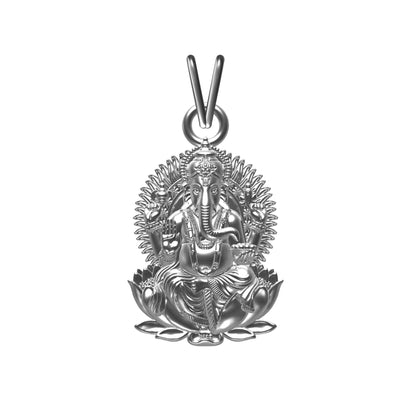 Silver Lord Ganesha Ganpati Pendant