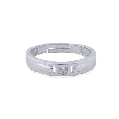 Silver Men's Minimal Ring Band For Him