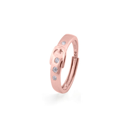 Rose Gold Belt Style Promise Ring