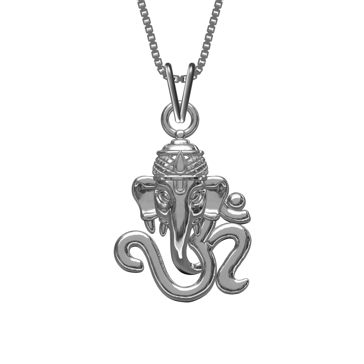 Silver OM Ganesha God Pendant