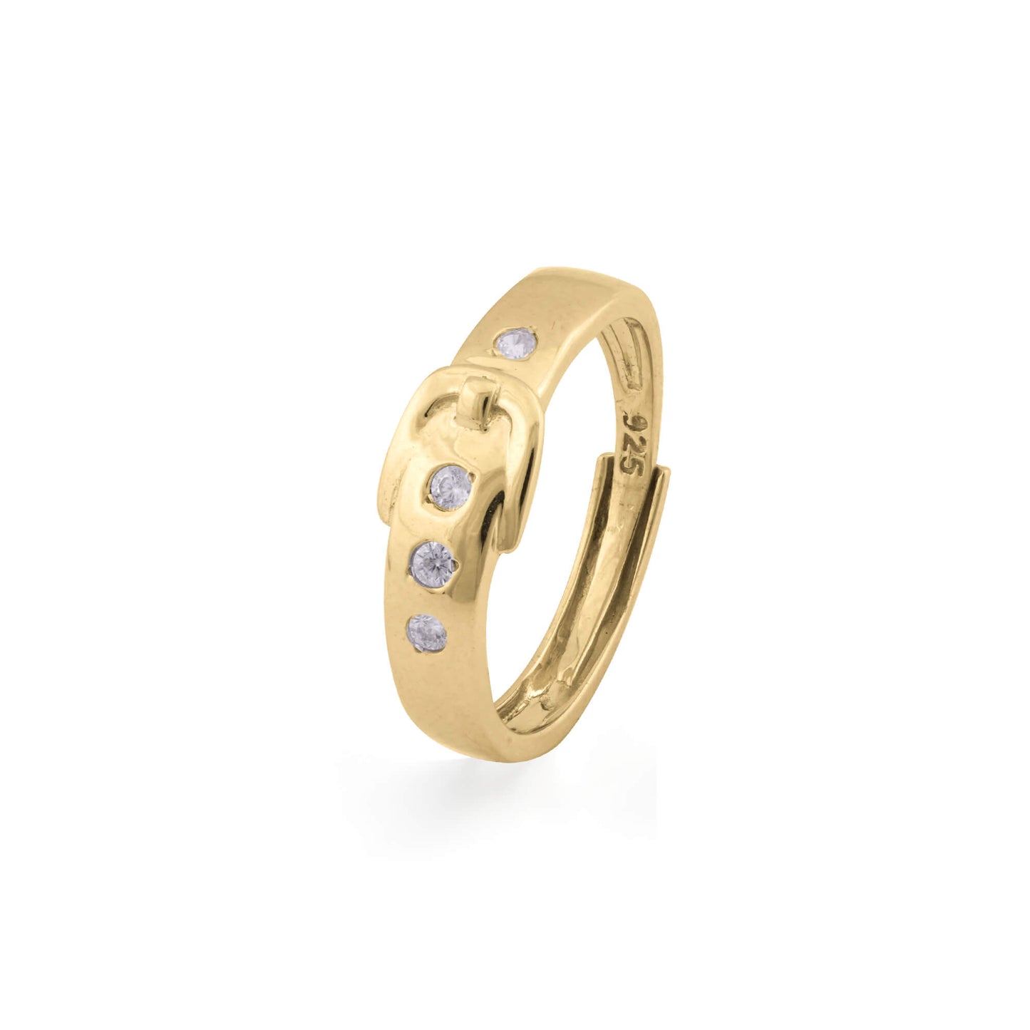 Golden Belt Style Promise Ring For Men