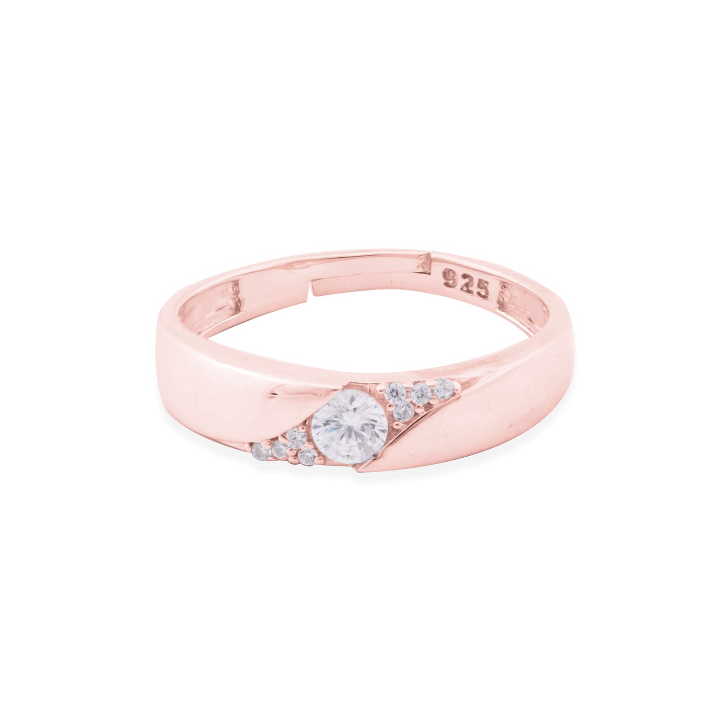 Rose Gold Criss Cross Band Ring For Her