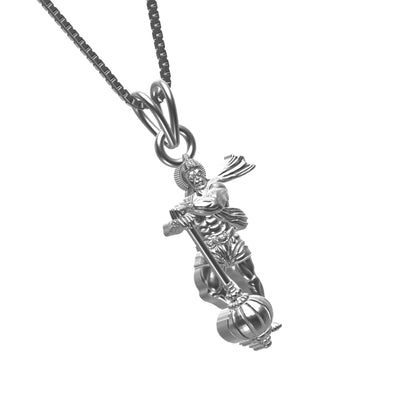 Silver Lord Bajrang Bali Pendant