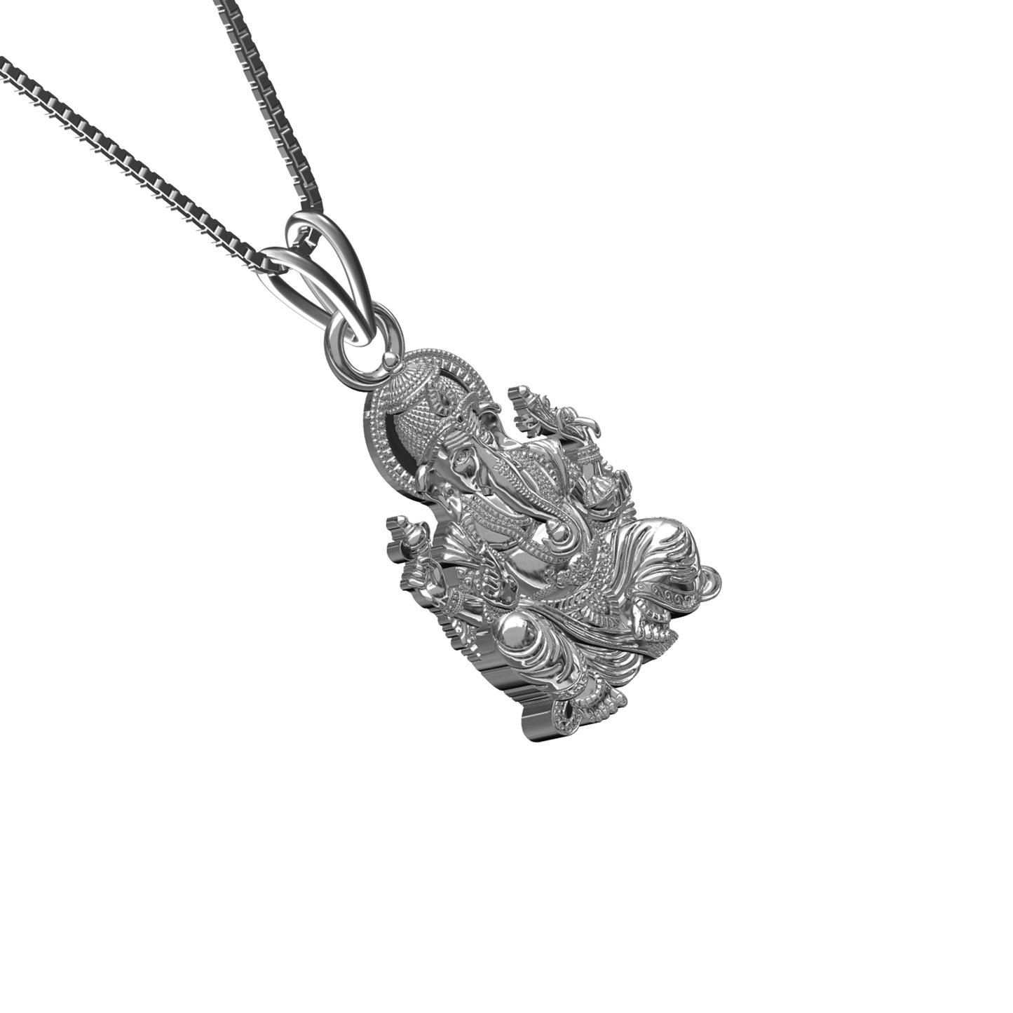 Silver God Ganesha Idol Pendant