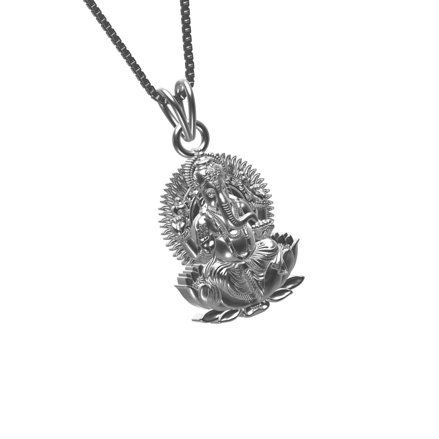 Silver Lord Ganesha Ganpati Pendant