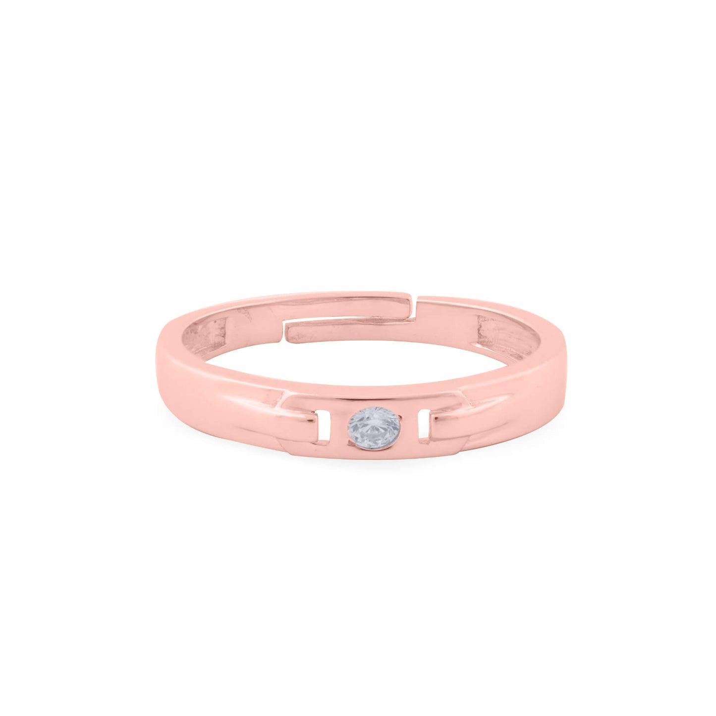 Rose Gold Minimal Women Wedding Band