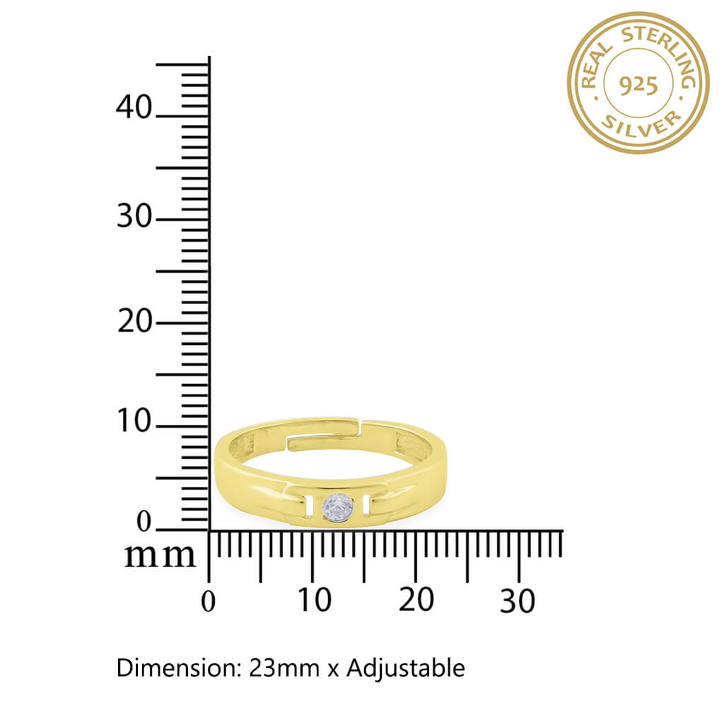 Golden Men's Minimal Ring Band For Him