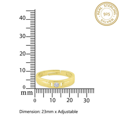 Golden Men's Minimal Ring Band For Him