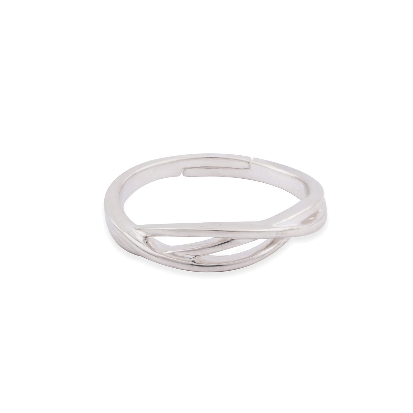 Silver Wave Band For Men's