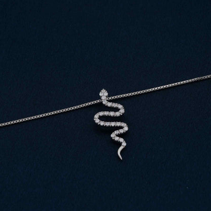 Silver Mini Snake Anklet