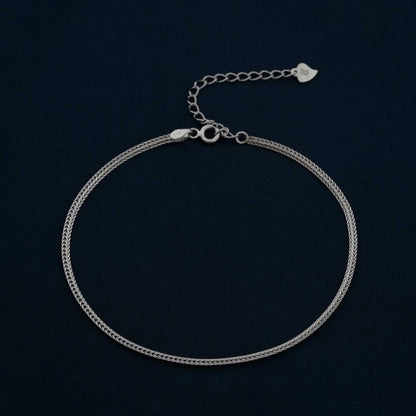 Silver Snake Chain Classic Anklet