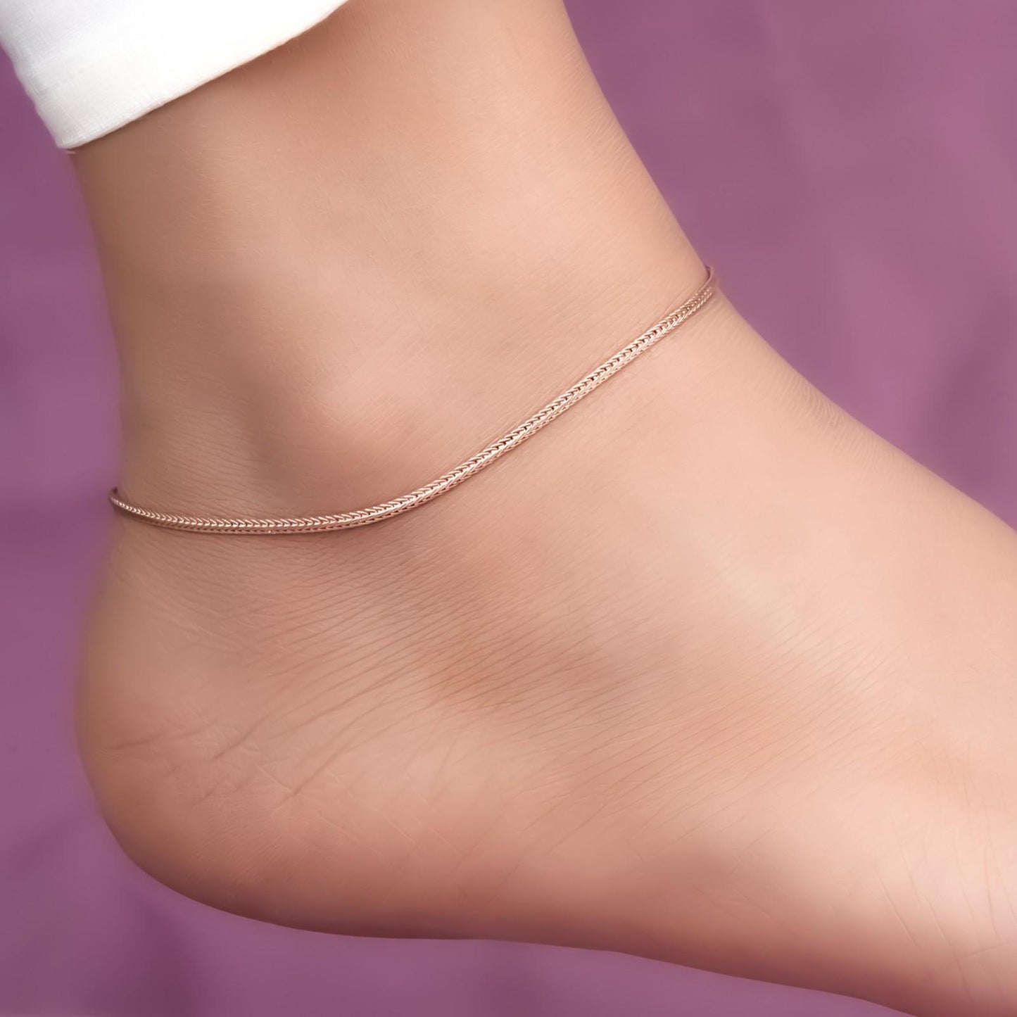 Rose Gold Snake Chain Classic Anklet