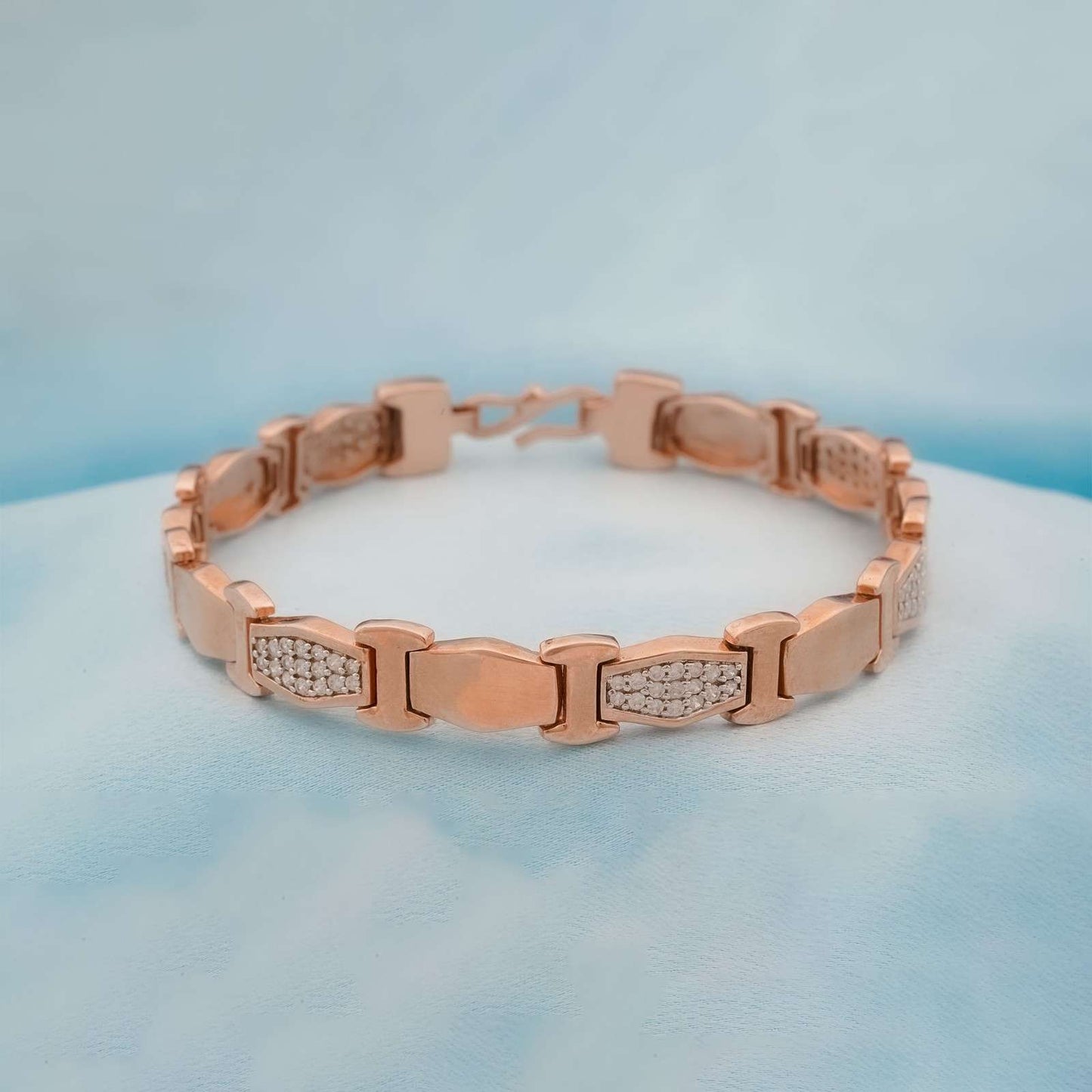 Rose Gold Classic Shine Bracelet For Him