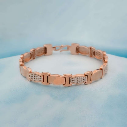 Rose Gold Classic Shine Bracelet For Him