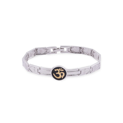 Silver "OM" Bracelet For Him