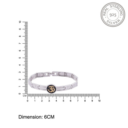 Silver "OM" Bracelet For Him