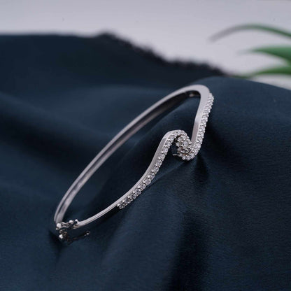 Silver Cozy in Love Bangle