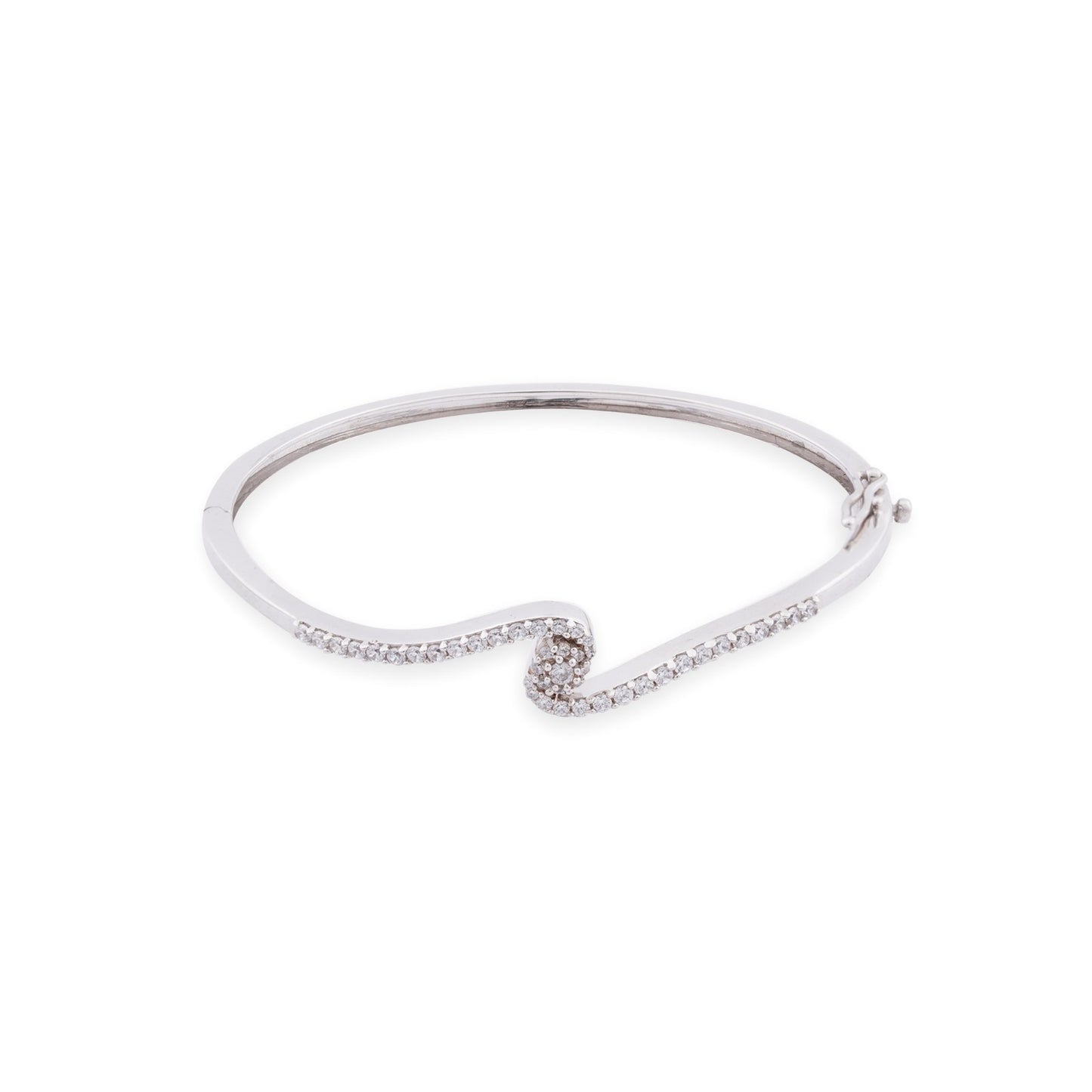 Silver Cozy in Love Bangle