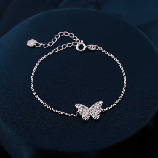 Silver Butterfly Charm Bracelet