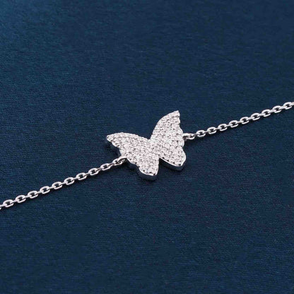 Silver Butterfly Charm Bracelet