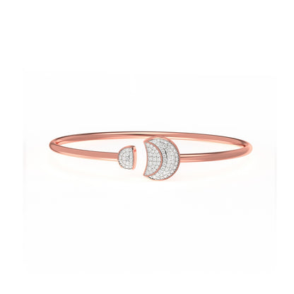 Rose Gold Vermiel Fiji Pave Diamond Bangle