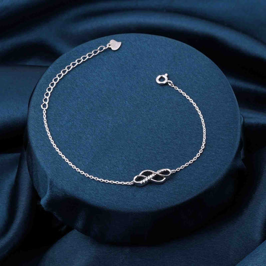 Silver Twin Infinity Love Bracelet