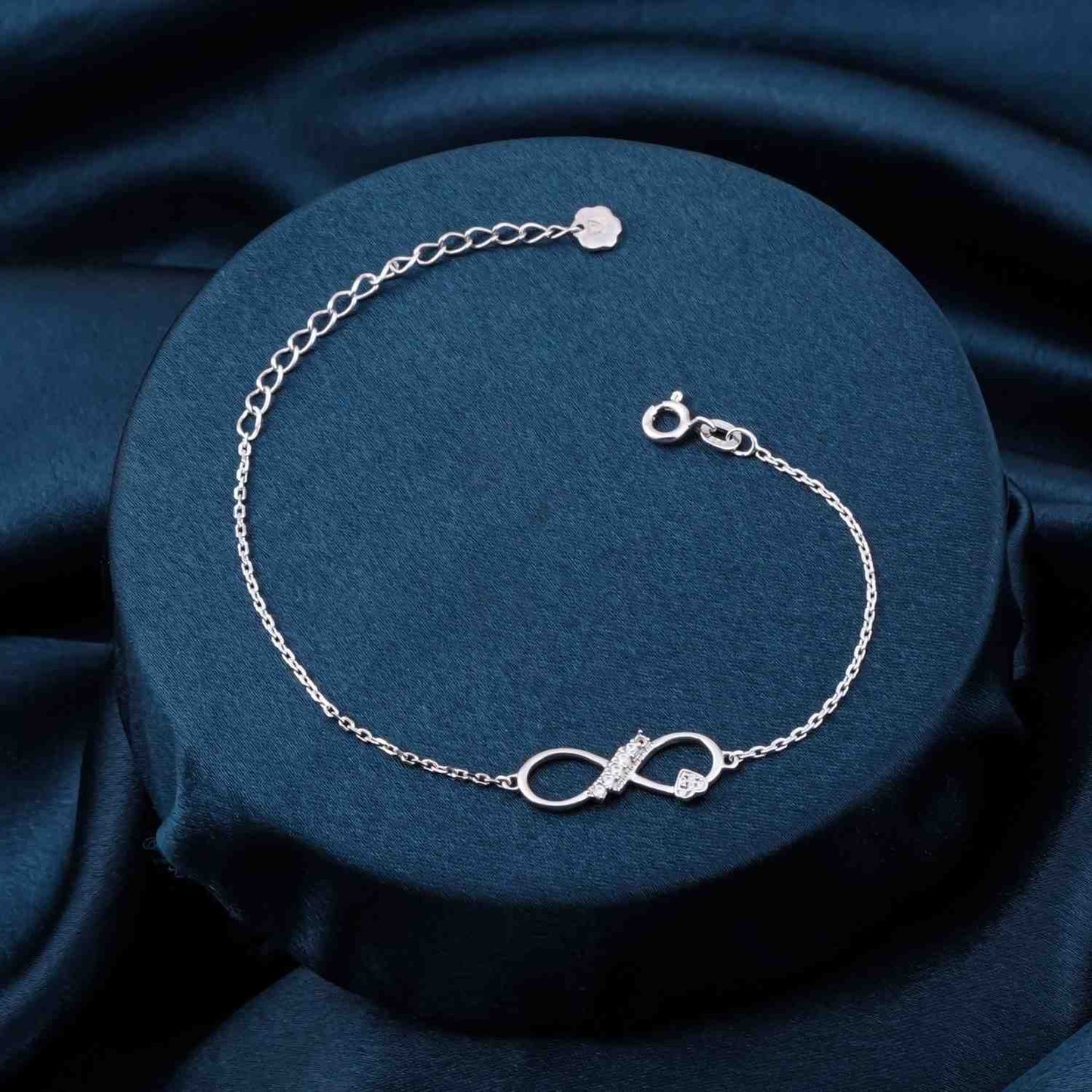 Silver Infinity Heart Bracelet