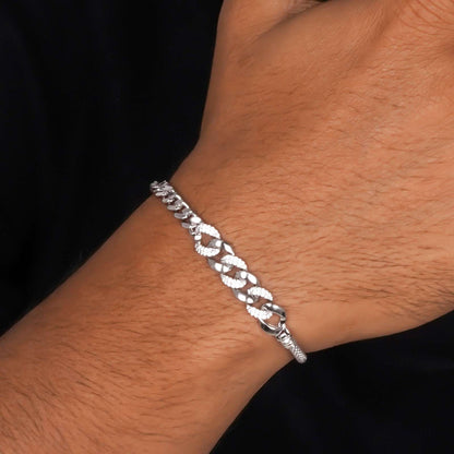 Silver Triple Layered Bracelet For Him