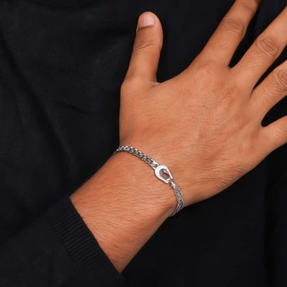 Silver Miami Bracelet For Him