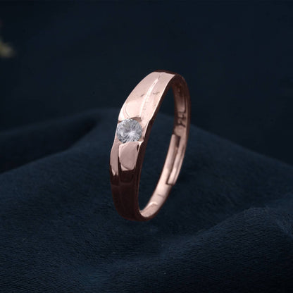 Rose Gold Classic Solitaire Women's Ring