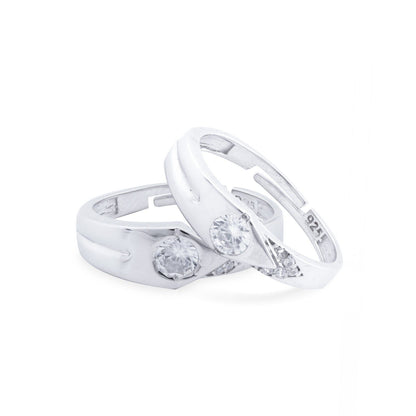 Silver Love Unfolds Couples Bands