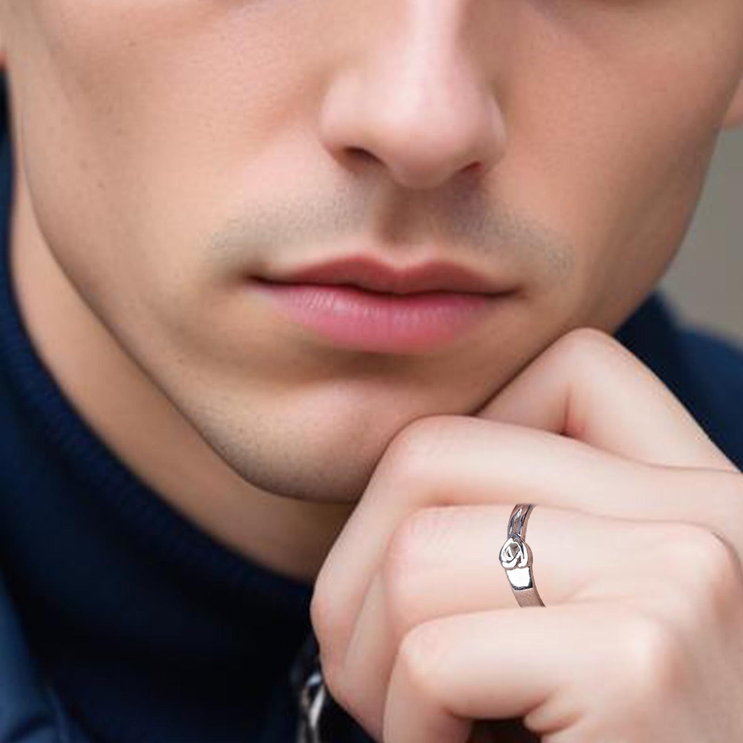 Silver Endless Love Ring For Him