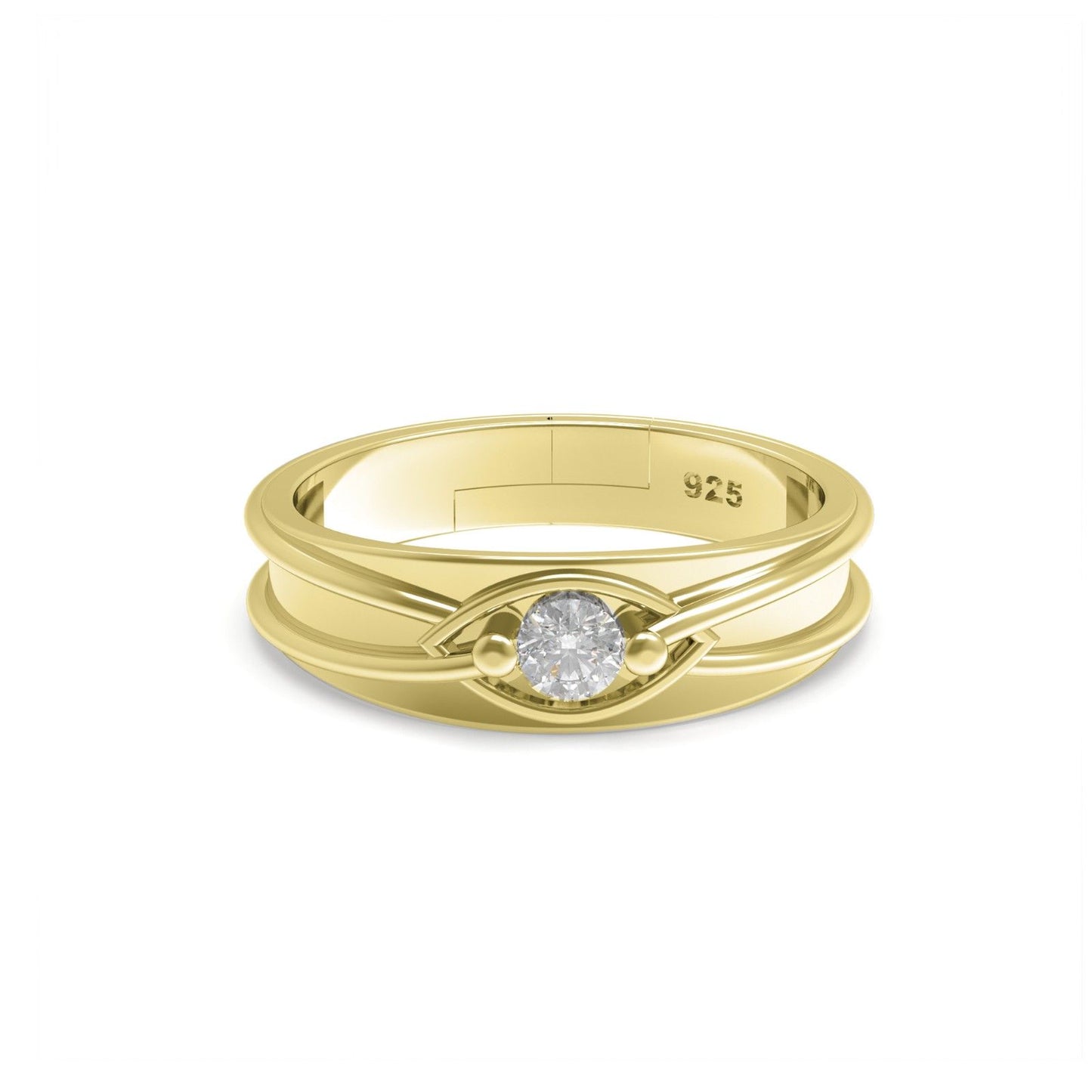 Golden Criss Cross Ring For Him