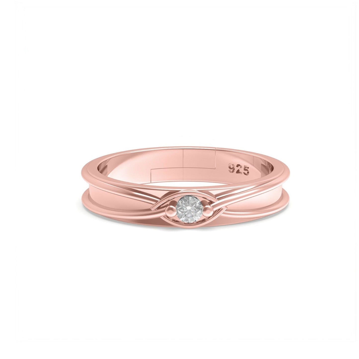 Rose Gold Criss Cross Ring For Her