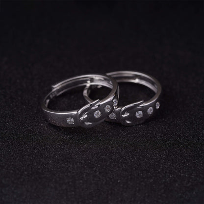 Silver You & I Couple Rings