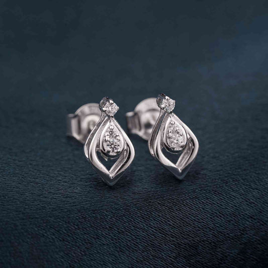 Silver Spear Stud Earrings