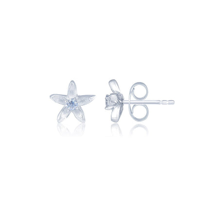 Silver Minimalist Star Studs