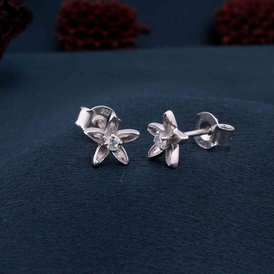 Silver Minimalist Star Studs