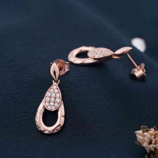 Rose Gold Teardrop Earrings