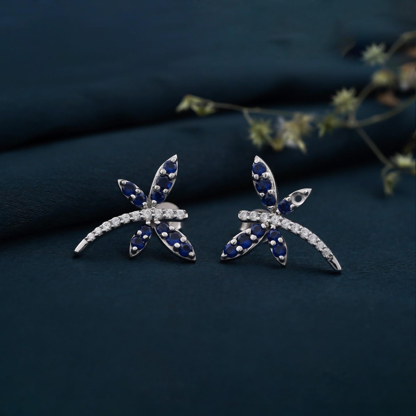 Silver Dragonfly Mini Stud Earrings