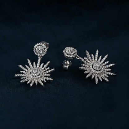 Silver Sensation Snowflake Drop Earrings