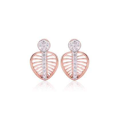 Rose Gold Heart Calista Earrings