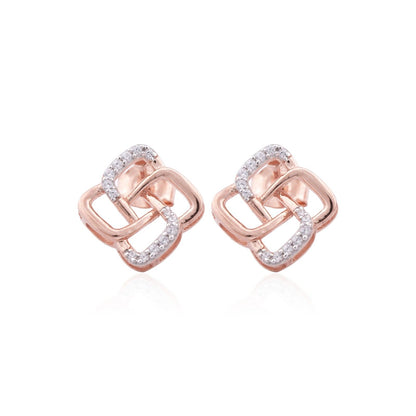 Rose Gold Zircon Studded Cadmus Earring