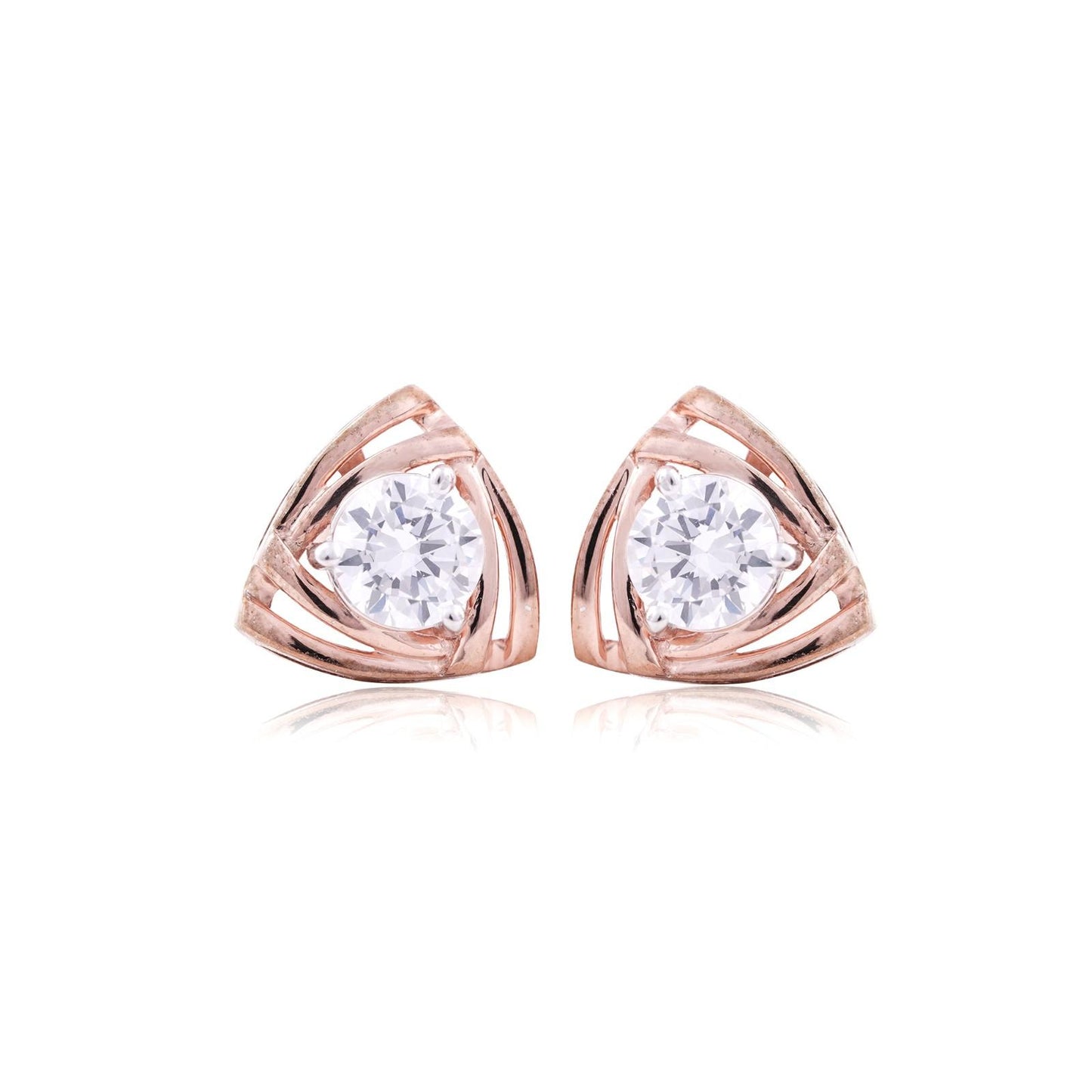 Rose Gold Triage of life Stud