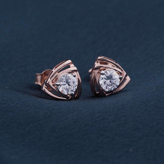 Rose Gold Triage of life Stud