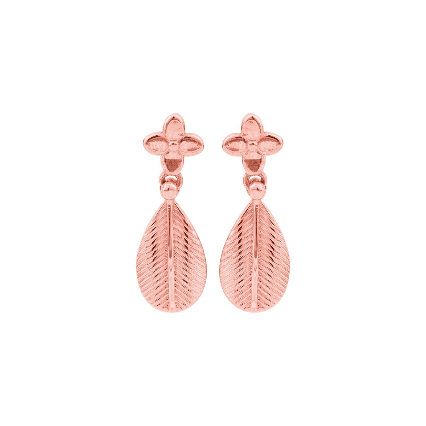 Rose Gold Leafy Hazel Earrings