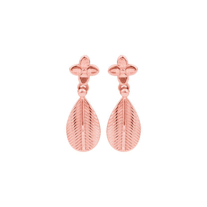 Rose Gold Leafy Hazel Earrings